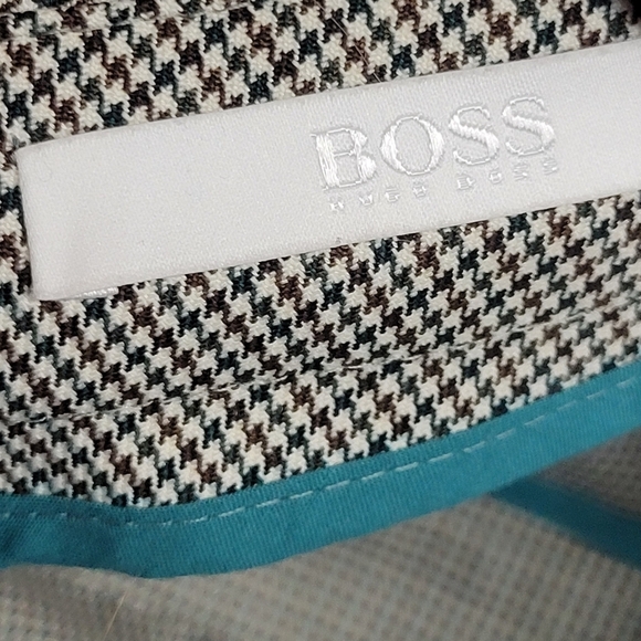 Hugo Boss Tiluna Houndstooth Trousers Dress Pants Size 8 - Picture 4 of 11